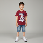 MAROON BUGS BUNNY PRINTED T-SHIRT FOR BOYS