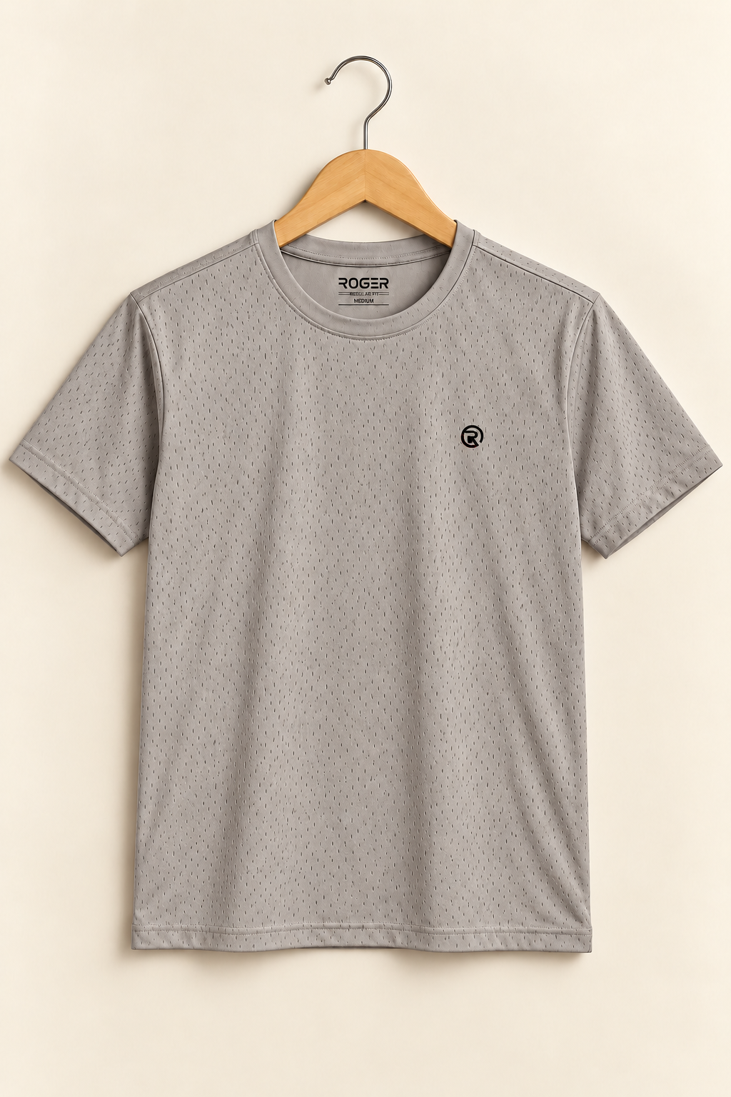 Hazel Grey MicroVent Dri-Fit Fabric T-Shirt
