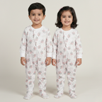 WHITE OWL PRINTED FULL BODY FULL SLEEVES ROMPERS