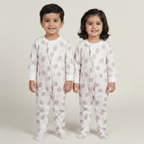 WHITE OWL PRINTED FULL BODY FULL SLEEVES ROMPERS