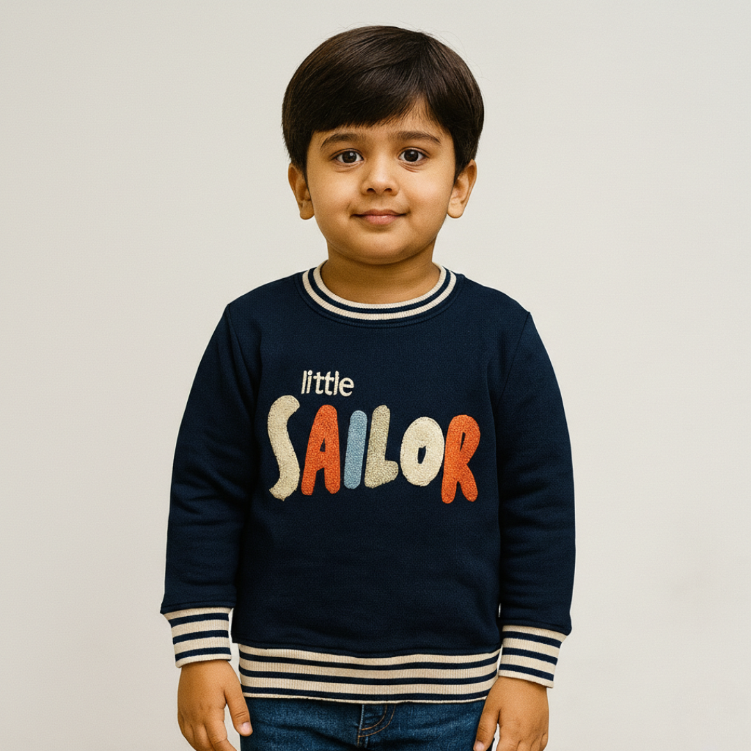 Blue Sailor Fleece Fabric Sweatshirt