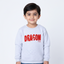 WHITE "DRAGON" EMBROIDERED TERRY FABRIC SWEATSHIRT