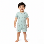 BLUE STARS PRINTED ROMPER FOR BOYS