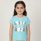 SEA GREEN "BE YOU DO YOU" PRINTED T-SHIRT TOP FOR GIRLS