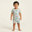 GREY NINO CAR PRINT HALF BODY ROMPER