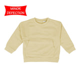 CREAM DOUBLE POCKET BAGGY STYLE TERRY FABRIC SWEATSHIRT