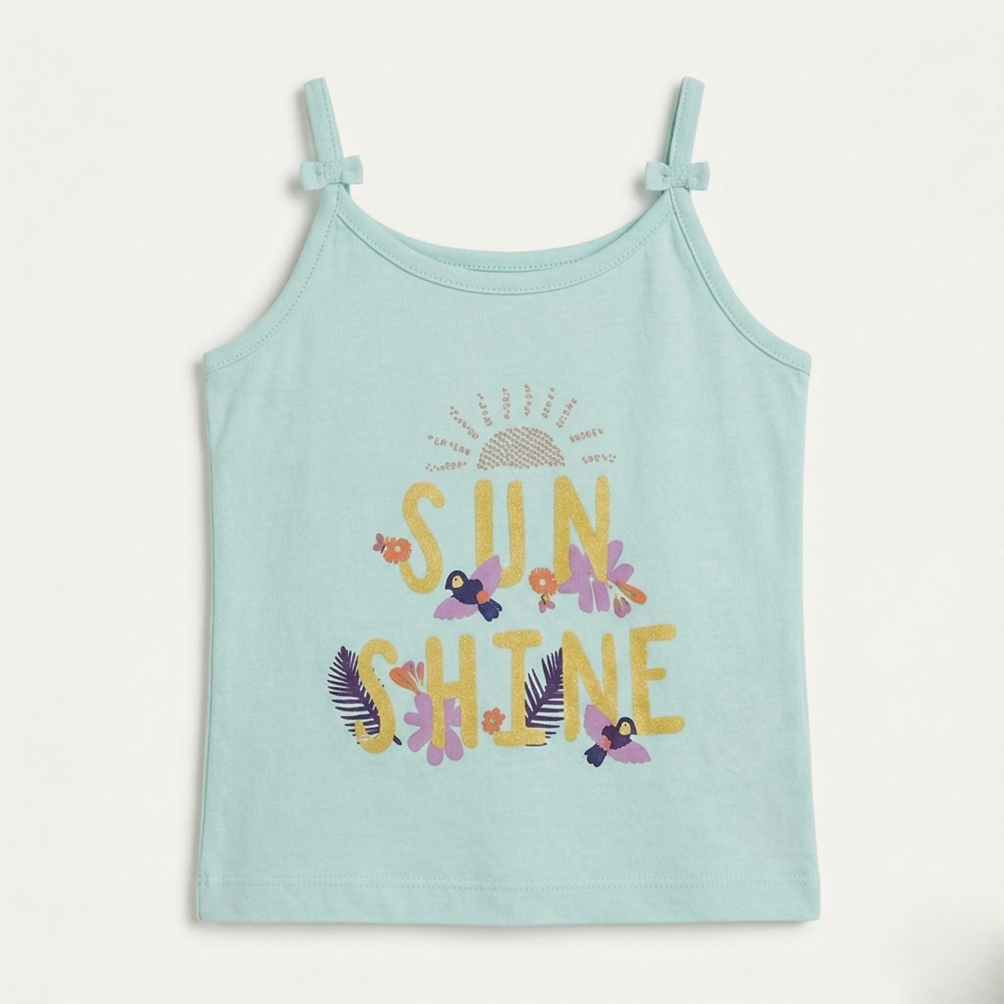 Blue Sunshine Print T-shirt Top For Girls Secondary image