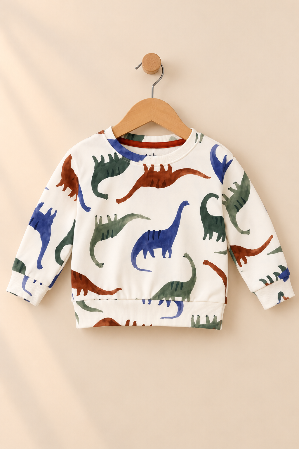 White Dino Cozy Luxe Sweatshirt