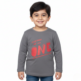 Grey Together We Are One Printed T-shirt for Boys