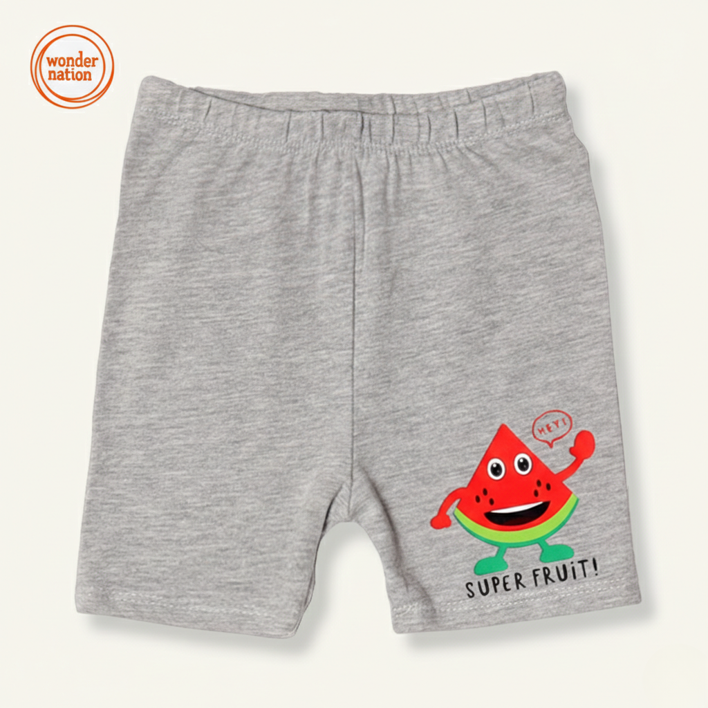 KIDS PLAY SHORT HAZEL GREY WATERMELON - WONDER NATION