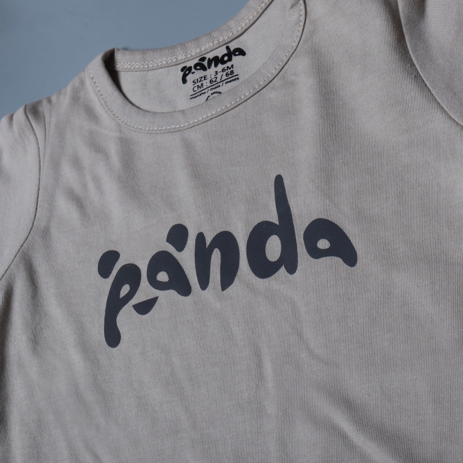 BEIGE PANDA PRINT HALF BODY ROMPER Secondary image
