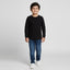 BLACK PLAIN FULL SLEEVES THERMAL FABRIC FRONT POCKET T-SHIRT