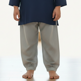 Grey Small Dots Printed Cotton Pajama