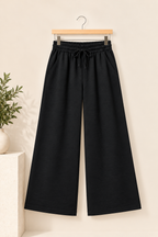 Black Linora Fabric Fabric Trouser