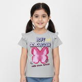 HAZEL GREY BEST GENERATION PRINTED T-SHIRT TOP FOR GIRLS