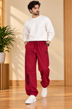 Maroon Roger Jersiva Fabric Trouser