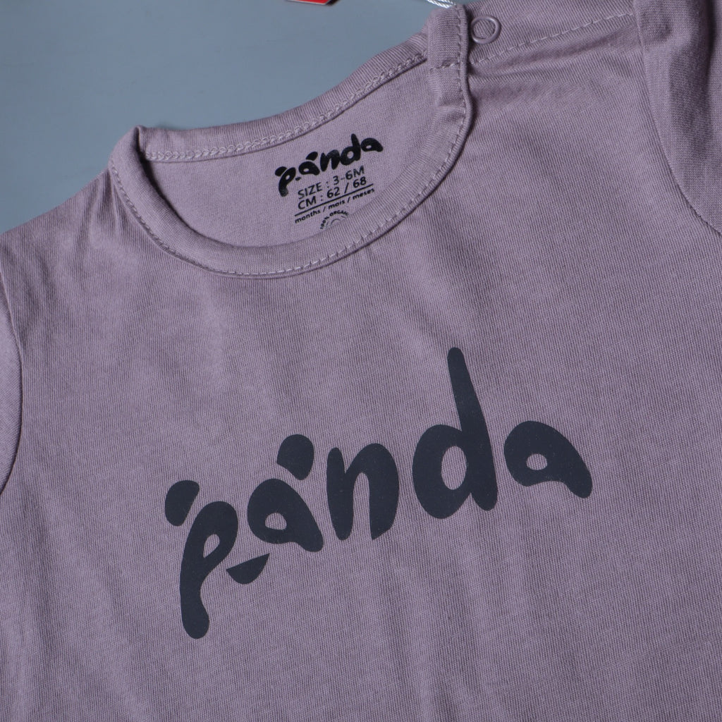 LIGHT PURPLE PANDA PRINT HALF BODY ROMPER