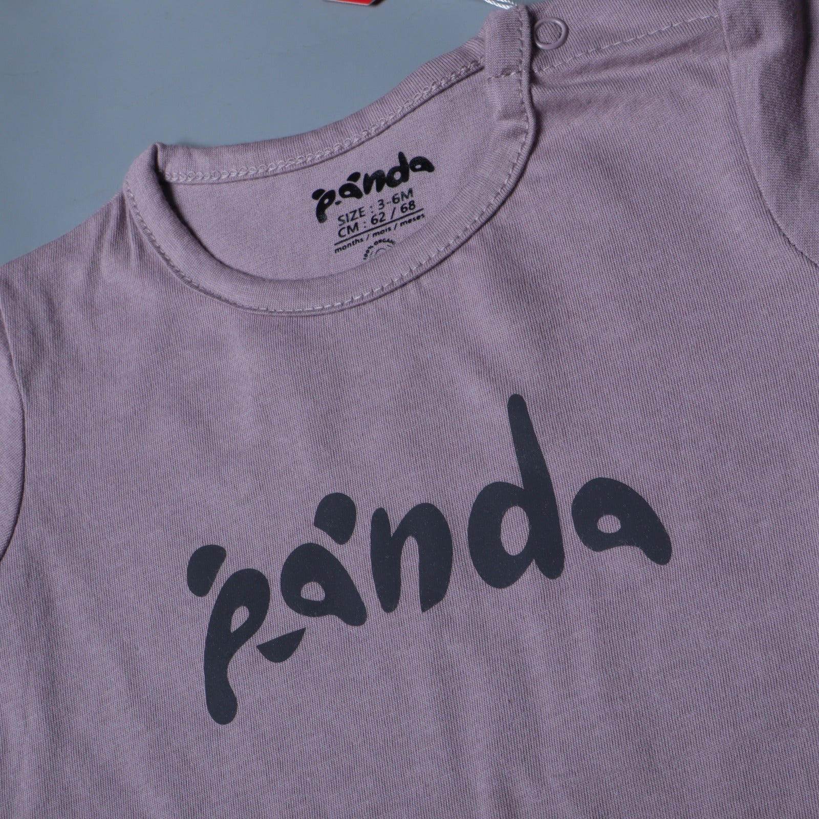 LIGHT PURPLE PANDA PRINT HALF BODY ROMPER