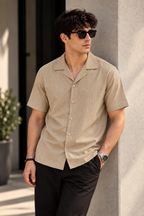 Camel LustraFlex Fabric Casual Shirt