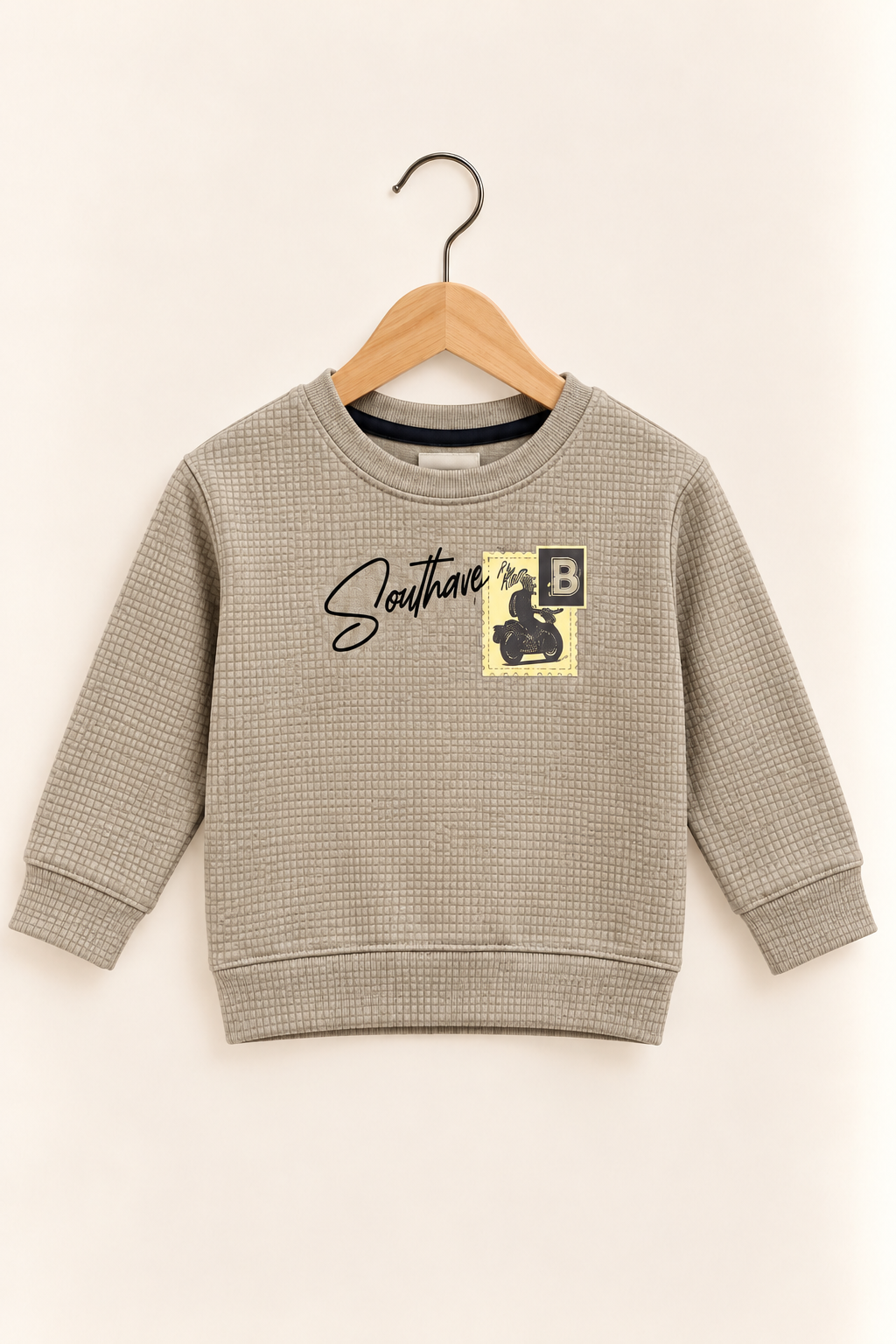 Brown Southa Jackard Fleece Fabric Sweatshirt