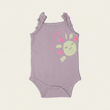 SALMON PINK FUN IN THE SUN PRINTED HALF BODY HALF SLEEVES ROMPER