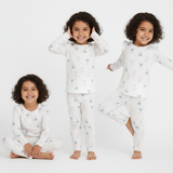 Girls Light Pink Rabbit Print Ribbed Suit