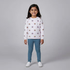 PINK WITH TEAL PAJAMA "FLOWERS" PRINT TERRY FLEECE SUIT FOR WINTERS