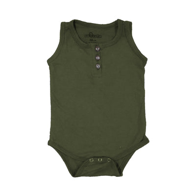 GREEN WITH BUTTONS ROMPER FOR SUMMERS