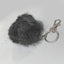 DARK GREY FUR ROUND KEY CHAIN