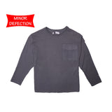 MINOR DEFECTION DARK GREY PLAIN WITH POCKET FULL SLEEVES T-SHIRT