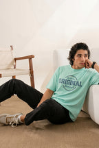 SKY BLUE "ORIGINAL" PRINT T-SHIRT FOR MEN