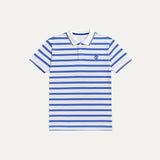 White With Blue Stripes Polo For Men