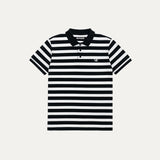 White With Black Big Stripes Polo For Men