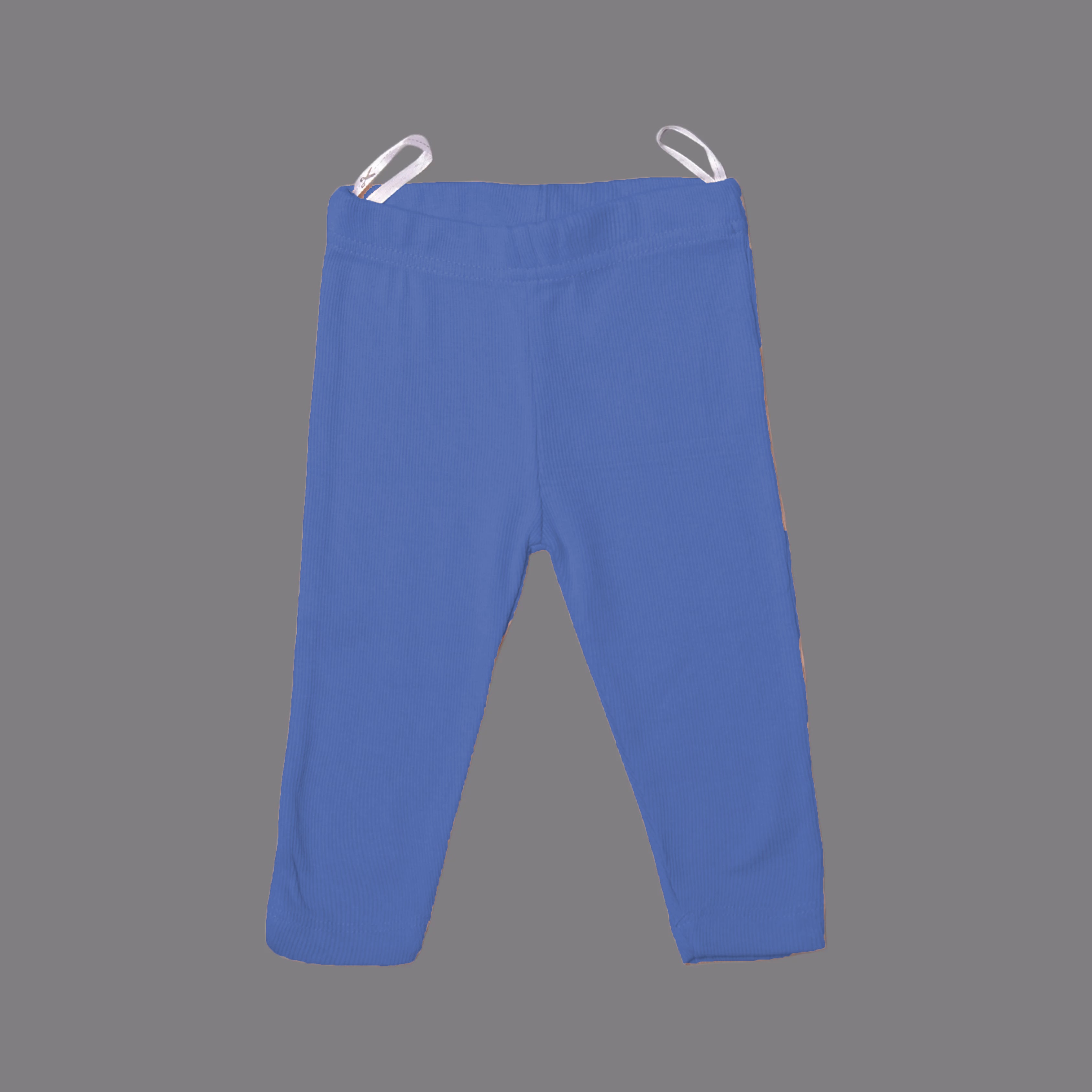 TEAL BLUE PLAIN RIBBED PAJAMA FOR BOYS Main image