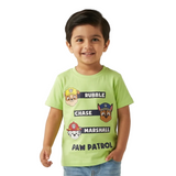 NEW LIGHT GREEN PAW PATROL PRINTED BRANDED HALF SLEEVES T-SHIRT FOR BOYS