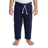 NAVY BLUE PLAIN FLEECE FABRIC TROUSER PANTS FOR WINTERS