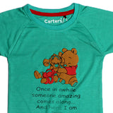 NEW BEAR GREEN ONCE IN A WHILE PRINTED HALF SLEEVES T-SHIRT
