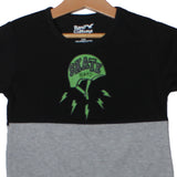 NEW BLACK GREY SKATE BOARD PRINTED T-SHIRT