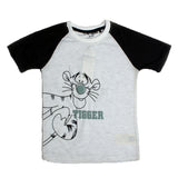 NEW TIGER WHITE WITH BLACK SLEEVES PRINTED HALF SLEEVES T-SHIRT