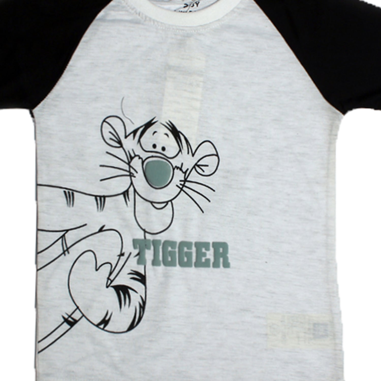 NEW TIGER WHITE WITH BLACK SLEEVES PRINTED HALF SLEEVES T-SHIRT