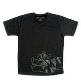 NEW CHARCOAL GREY TIGER PRINTED HALF SLEEVES T-SHIRT