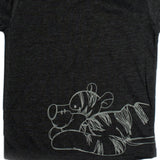 NEW CHARCOAL GREY TIGER PRINTED HALF SLEEVES T-SHIRT