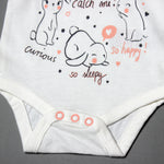 Load image into Gallery viewer, NEW WHITE RABBIT CATCH ME PRINTED ROMPER FOR GIRLS
