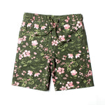 Load image into Gallery viewer, NEW SUMMER GREEN WITH PINK FLOWER PRINTED UNISEX SHORTS

