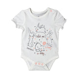 NEW WHITE RABBIT CATCH ME PRINTED ROMPER FOR GIRLS