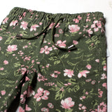 NEW SUMMER GREEN WITH PINK FLOWER PRINTED UNISEX SHORTS