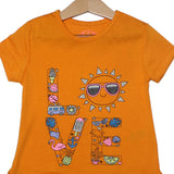 NEW MUSTARD LOVE PRINTED T-SHIRT TOP FOR GIRLS