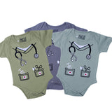 NEW MULTI COLOR STETHOSCOPE PRINTED ROMPERS