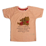 NEW PINK ONCE IN A WHILE PRINTED HALF SLEEVES T-SHIRT