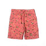 NEW SUMMER BLUSH PINK FLOWER PRINTED UNISEX SHORTS